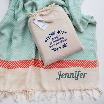 Personalised Cotton Throw, Birthday Gifts, 6 of 12