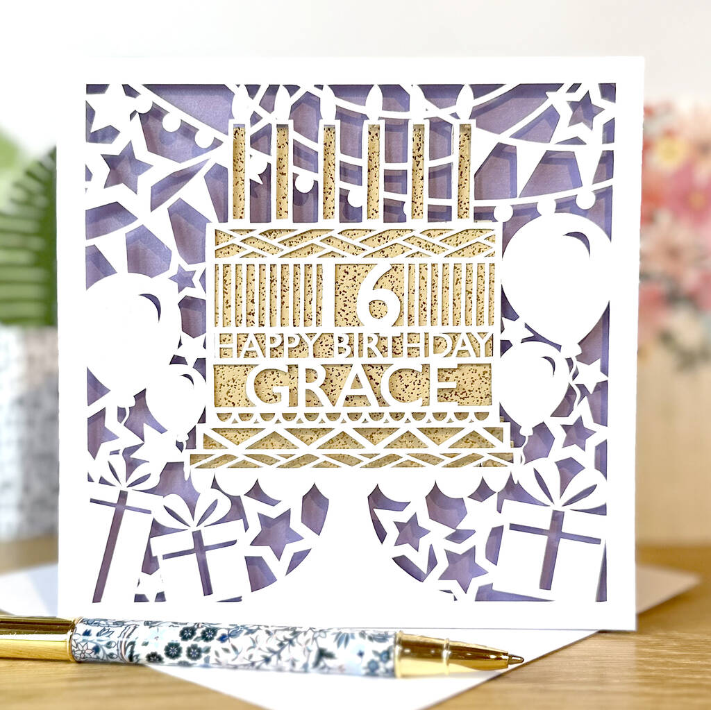 Personalised Name And Age Birthday Card, 1 of 3