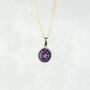 Amethyst February Birthstone Gold Solitaire Pendant, thumbnail 1 of 7