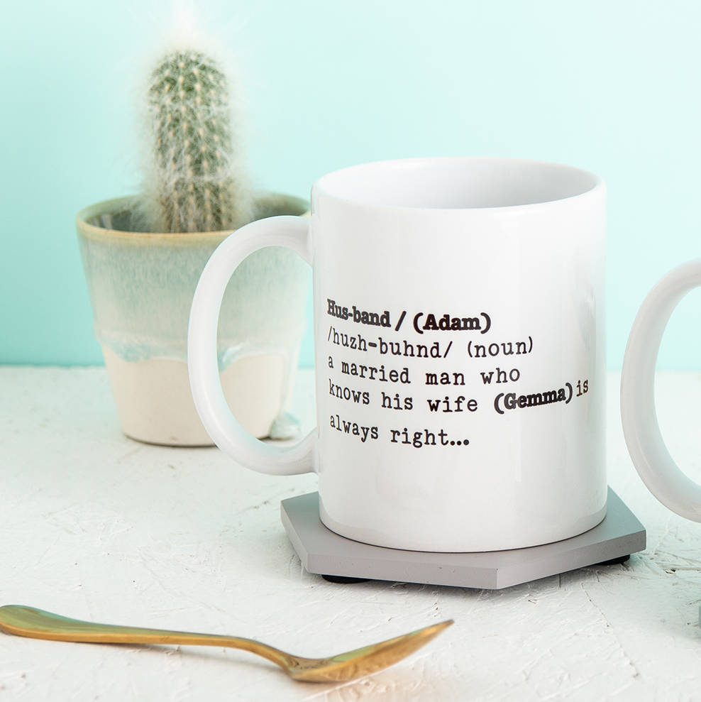 Personalised Husband Definition Mug Gift By Lello Creatives ...