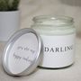Personalised Darling Secret Message Scented Candle, thumbnail 1 of 3