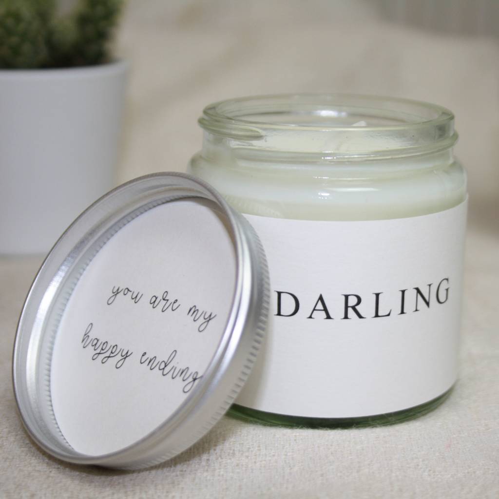 Personalised Darling Secret Message Scented Candle, 1 of 3
