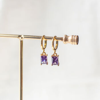 Purple Glass Earrings, 4 of 11