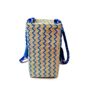 Seranna Natural Blue Pattern Handwoven Basket Bag, thumbnail 3 of 7