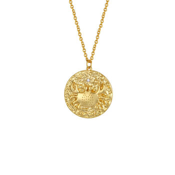 Zodiac Double Sided Gold Plated Crystal Necklace, 6 of 12