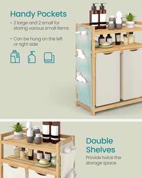 Laundry Sorter Hamper With Shelf Storage, 5 of 7