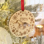 Snowflake Wreath Pet Horse Wood And Acrylic Decoration, thumbnail 3 of 6