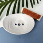 White Wild Flower Ceramic Soap Dish With Drainage, thumbnail 1 of 6