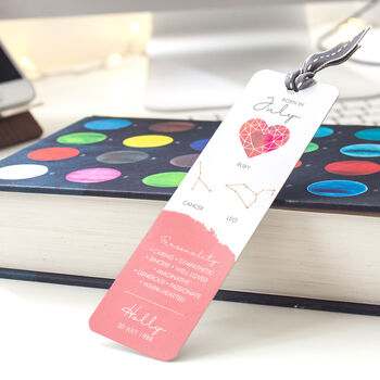 Personalised Birth Month Gemstone Bookmark, 8 of 12