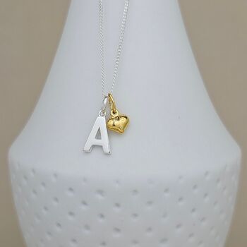 Personalised Petite Gold Plated Heart Necklace, 2 of 3