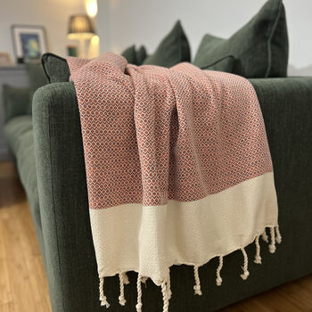 Personalised Handwoven Sofa Throw Gift For Her, 7 of 12
