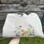 Spring Cat In Wildflowers Embroidered Sweatshirt, thumbnail 3 of 5