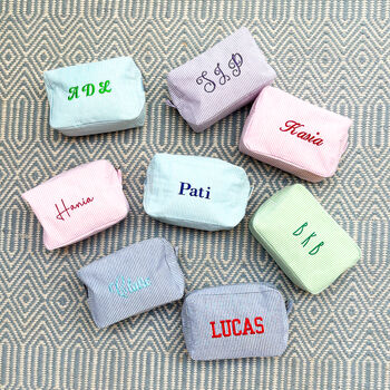 Personalised Stripe Make Up Bag, 3 of 9