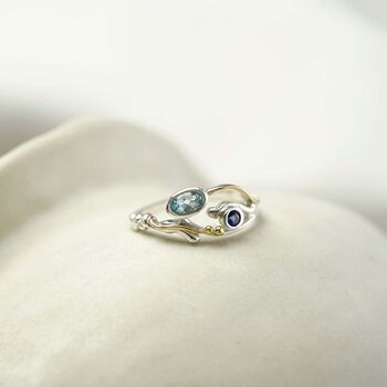 Sterling Silver Iolite And Blue Topaz Ring, 3 of 7