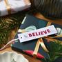 Tiny 'Believe' Christmas Note Card Tag Pack, thumbnail 1 of 3