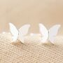 Tiny Butterfly Stud Earrings, thumbnail 7 of 8