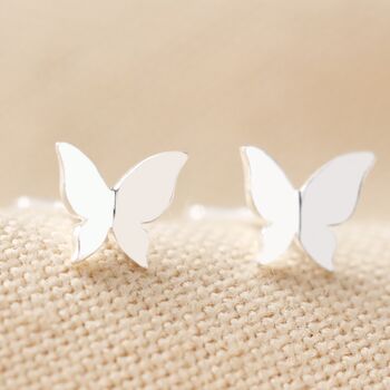 Tiny Butterfly Stud Earrings, 7 of 8