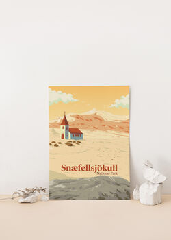 Snaefellsjokull National Park Travel Poster Print, 2 of 7