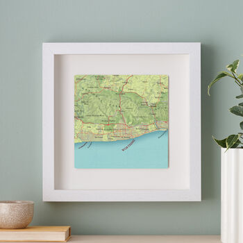 Personalised Worthing Sussex Map Print Wall Art, 2 of 5