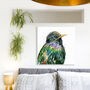 Inky Starling Canvas Gallery Print, thumbnail 4 of 10