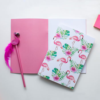 Flamingos A5 Notebook With 40 Blank Pages, 2 of 3