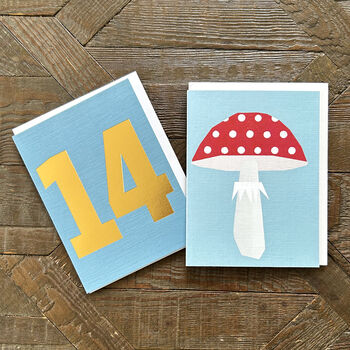 Mini Mushroom Greetings Card, 4 of 5