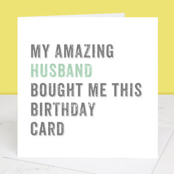Personalised From Your Husband Birthday Card, 4 of 4