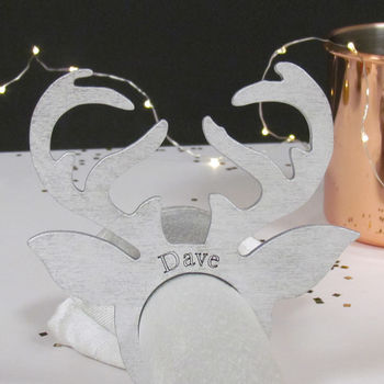 Personalised Stag Head Napkin Rings, 2 of 2