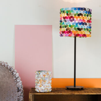 Colourful Rainbow Folded Paper Table Lamp, 2 of 4