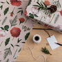 Botanical Christmas Wrapping Paper, Pink Berry Roses, thumbnail 1 of 2