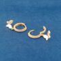 Gold Butterfly Hoop Earrings, thumbnail 4 of 7