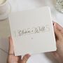 Elegant Wedding Card With Names And Date, thumbnail 1 of 7