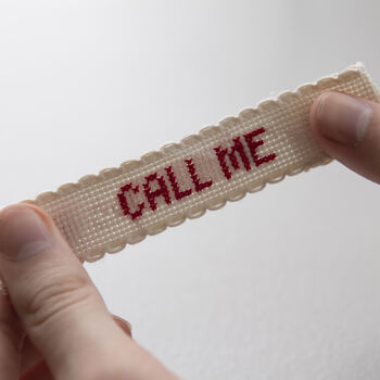 Just To Say 'Call Me' Cross Stitch Secret Message, 2 of 9