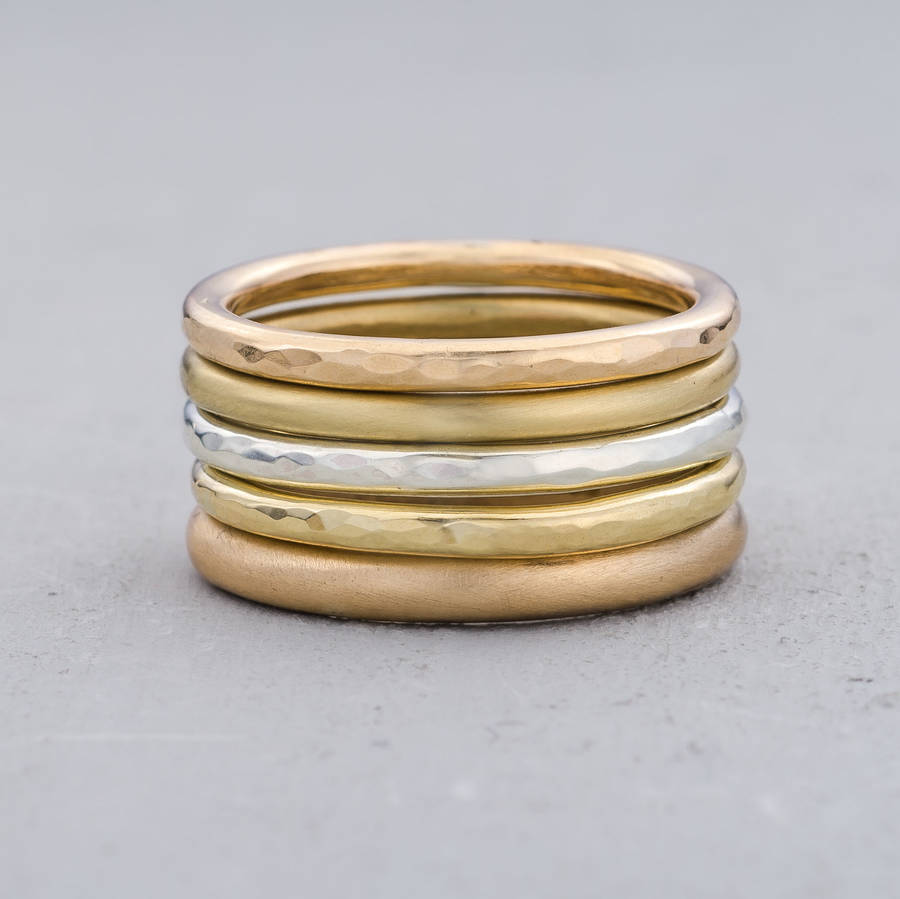 hammered solid gold halo ring by alison moore designs ...