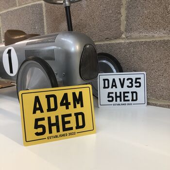 Personalised Number Plate Style Sign, 5 of 6