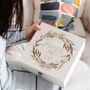 Wooden Pampas Wreath Wedding Keepsake Gift Box, thumbnail 3 of 4