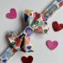 Multi Coloured Valentines Heart Dog Bow Tie, thumbnail 2 of 2