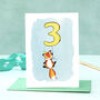 Fox Child's Birthday Choose Your Number Card, thumbnail 4 of 12