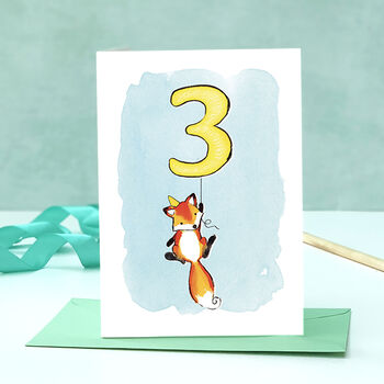 Fox Child's Birthday Choose Your Number Card, 4 of 12