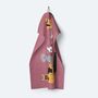 Doggy Friends Organic Cotton Tea Towel In Pink, thumbnail 2 of 8