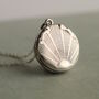 Art Deco Sterling Silver Sunburst Locket, thumbnail 1 of 7