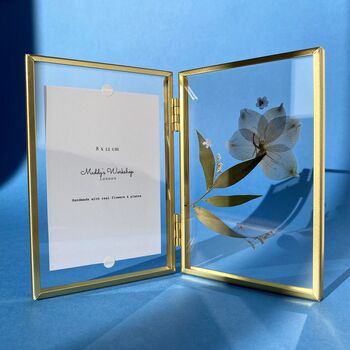 Pressed Flower Opening Photo Frame, 3 of 5