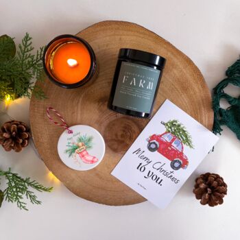 Personalised Happy Holidays Christmas Candle Gift Set, 6 of 8