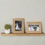 Personalised Oak Shelf With Photo Frame Options, thumbnail 4 of 12