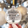 Personalised Glass 1st Christmas At A New Home Bauble, thumbnail 1 of 3