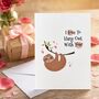 Funny Sloth Valentine’s Card, thumbnail 1 of 6