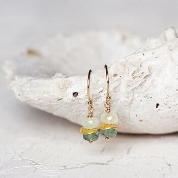 Gold Emerald Earrings, 7 of 11
