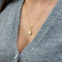 White Agate Clover Necklace, thumbnail 2 of 4