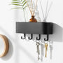Steel Keyhook And Shelf In Charcoal Grey Or White, thumbnail 5 of 5