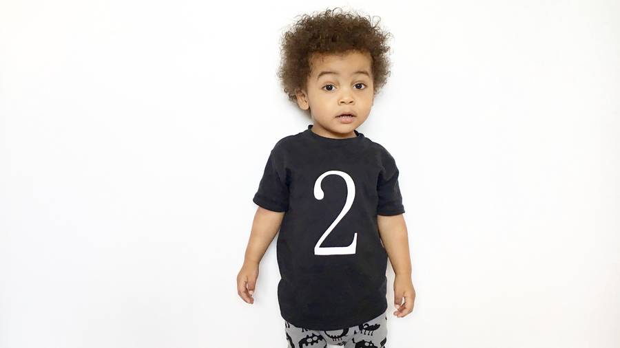 childs black t shirt